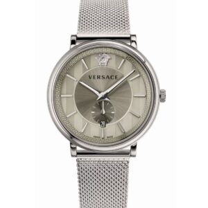 Versace VBQ060017 V-Circle Silver men's watch 42 mm